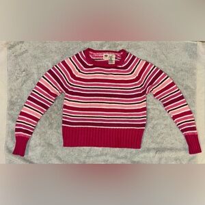 Faded Glory Pink Stripe Girls Sweater size 14/16